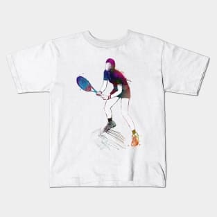 Tennis player sport art #tennis #sport Kids T-Shirt